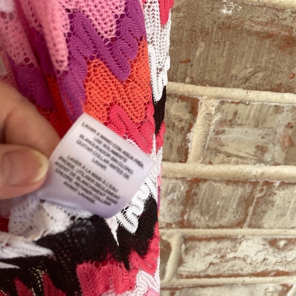 Alfred Dunner Women's Multicolor Chevron Lightweight Open Cardigan - Picture 7 of 8